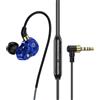 Luojuny Cuffie con cancellazione del rumore Cuffie cablate Quad Core Driver dinamico da 8 mm Tipo C/Spina da 3,5 mm Auricolare con microfono Subwoofer pesante Cuffie con gancio per l'orecchio Blu Tip