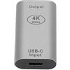 fasient1 Adattatore da USB C a HDMI, Supporta convertitore video 4K a 60Hz USB Tipo C Femmina a HDMI Femmina per sistemi Android/OS X