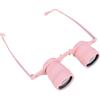 Jectse Occhiali Binoculari per la Pesca, Ingrandimento HD 10x HD Hands O Occhiali Pigri Focus Telescope Binocolo a Prova di Pioggia (PINK)