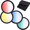 AFGRAPHIC Filtri a colori graduati per fotocamera 72 mm Rosso Giallo Blu Verde Filtri graduati Set per Olympus M.Zuiko Digital ED 40-150 mm f/2.8 PRO, Per Olympus M.Zuiko Digital ED 12-100mm f/4 IS PRO Lens