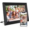 Zedar Cornice per foto digitale con App WiFi e Frameo - Cornice per foto - 15,6 pollici - HD+ -IPS Display - Nero - Micro SD - Touch screen - Zedar F900
