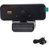 Vomeko Webcam HD 1080p con microfono, fotocamera per computer, buona fotocamera per computer ad angolo largo del suono per allenamento in diretta