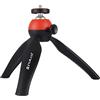 SCRUBY Testa panoramica elettronica con rotazione a 360 gradi con telecomando, treppiede e morsetto per smartphone, (nero)