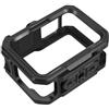 Generico Compatibile con GoPro Hero 9/10/11/12/13 Nero - Gabbia protettiva in metallo alluminio con supporto for microfono
