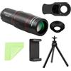 Generic Telescopio monoculare per smartphone, 18 x 25 cm, leggero, adattatore per smartphone, treppiede telescopio monoculare per concerti e bird watching