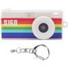 Annadue Videocamera Portatile 2K 1440P, Mini Videocamera Portachiavi, Flash Integrato, Schermo da 1,47 Pollici, Include Flash, CCD Retro Campus (WHITE)