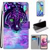 MUTOUREN Cover per Xiaomi Redmi Note 10 Pro/Note 10 Pro Max con Proteggi Schermo, Custodia a Portafoglio in Pelle Antiurto con Flip Cover Funzione di Supporto, Tigre