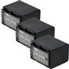 vhbw 3 x Batterie VHBW 1300mAh compatibile con Foto/Videocamera Sony Handycam DCR-SX21, DCR-SX21E, HDR-CX220EB, HDR-CX220EL, HDR-CX220ER, HDR-CX220ES