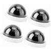 Akozon Telecamere di Sicurezza False a Cupola in Confezione 4 con Luce LED Lampeggiante - Simulazione CCTV Realistica per Deterrenza Antifurto - Ideale per Uso Domestico e Aziendale (WHITE)
