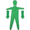 JOJIDE Tuta elastica for schermo verde Video Chroma Key Sfondo Effetto invisibile Tuta attillata Costumi Cosplay 160-180 cm(Green Split,180cm)