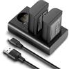 CQJFCYBRA Set Di Caricatori USB A Doppio Canale For Batteria Sostitutiva DMW-BLK22 Da 2psc 2400mAh, Compatibile Con Panasonic Lumix DC-S5 DC-S5 II