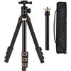 Andoer Supporto per treppiede per fotocamera portatile Andoer lega di alluminio rotante a 360 ° Capacità di carico di 5 kg 150 cm max. altezza con borsa da trasporto staccabile a 2 sezioni