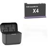 Fleixoaptv Custodia Di Ricarica Rapida For Batteria Ad Alta Capacità, Compatibile Con Insta360 X4(1battery 1charger)