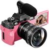 YFDGD Fotocamera Digitale Compatta Telecamera Di Rete Wireless 4K Registratore Vlog Retrò Da 48 MP Schermo Ribaltabile 3 Pollici Scatta Nitida Fluida