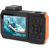 Lazmin112 Fotocamera Subacquea 4K, Fotocamera Impermeabile da 33Piedi, Fotocamera Digitale Compatta per Selfie a Doppio Schermo con Messa a Fuoco Automatica 65MP, Batteria Grande da