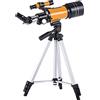 YangRy Professional Telescope for Adults, 70mm Aperture 300mm Focal Length Astronomical Portable Refractor Telescopes for Kids and Beginners, with Adjustable Tripod 2 Eyepieces Phone Mount YangRy
