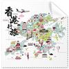 DIYthinker Benvenuti in Cina Hong Kong Mappa Occhiali panno di pulizia del panno dello schermo del telefono Cleaner 5Pcs