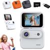 Generic Mini fotocamera sportiva 2026, registratore VLOG con registrazione chiara 4K con schermo a scatto, anti-shake, grandangolo a 143°, piccola action camera per viaggi, animali domestici, vlogging