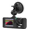 Jectse Registratore del Traffico per Auto, Visione Notturna 3 Obiettivi Fotocamera Integrata Anteriore Posteriore 2.0 Pollici IPS Mini USB 5V 2A HD Registratore per Cruscotto per Auto