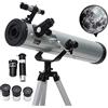 YangRy Telescope,76Mm Aperture Mount Astronomical Refracting Telescope Adjustable Portable Travel Telescopes with Phone Adapter Ideal Telescope for Beginners YangRy