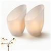 Homoyoyo Paralume di ricambio per lampada da terra - 2 pezzi paralumi inclinati in vetro - E14 vetro lampada per lampada da soffitto e lampada da parete - Accessori eleganti per la vostra casa