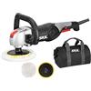 SKIL F0159955MA Lucidatrice, (1300W, 600-3600 rpm, Piastra per lucidatura Ø125 + Ø180 mm, Cavo 4m + 2 Tappi per lucidatura + Borsa)