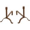 CRUCCOLINI CL912 - STYLE CORTEN- COPPIA DI ALARI CRUCCOLINI