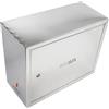 Contatore Italia Cassetta Contatore ACQUA Acciaio INOX Aperta Posteriormente Completa di Chiave e Quadrello (400x550x200)