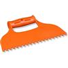 DEWEPRO Spatola in plastica - Spatola con manico - dentata: 6 x 6 mm - Larghezza: 235 mm - Spatola larga - Spatola per fughe - Spatola dentata in plastica