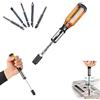 Kangmeile Cacciavite a spirale da 260 mm con cacciavite a cricchetto a pressione manuale con punte a fessura e Phillips, cacciavite a cricchetto push-pull regolazione cacciavite a cricchetto a spirale