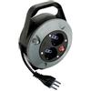 Generico Fai 8176 Prolunga Elettrica con Avvolgicavo 5 mt, 4 Prese Polivalenti (Schuko + 10/16A), Spina 16A, Sezione Cavo 3G1 mm², Grigio/Nero