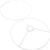 VILLCASE Sostegno per Paralume in Metallo E27 Bianco per Lampade | Struttura 30cm, Uso per Plafoniere e Lampadari, Stile Classico Moderno Contemporaneo