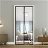 Alyseldy Tenda termica per porta, trasparente, magnetica e termica, a chiusura automatica, per la privacy, per patio, cucina, camera da letto, condizionatore d'aria, adatta a porte fino a 91,4 x 208,3 cm