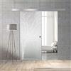 Aqua Roy The Shower BOSS Porta Scorrevole in vetro modello TREE 80x215 cm (60/80/90 cm) 8 mm, vetro Satinato, Nano rivestito bianco, kit hardware complete (80x215 cm, SINISTRA)