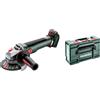 Metabo Smerigliatrice angolare a batteria WVB 18 LT BL 11-125 Quick - 613057840 - 18 V - Con potente motore brushless - Senza batteria e caricabatterie