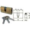 Assa Abloy Cilindro Ovale Da Infilare In Ottone. A 5 Pistoncini. Dotazione Tre Chiavi.