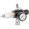 XGOUGUAAU Separatore d'acqua del filtro del compressore d'aria per auto da 1/4 pollici, regolatore automatico della pressione dell'aria con manometro, struttura in acciaio inossidabile e