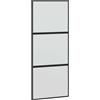 vidaXL Porta Scorrevole Nera 90x205 cm in Vetro Temperato e Alluminio