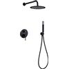 IMEX GPM039/NG MONZA Conjunto Grifo Ducha Monomando Empotrado Negro Mate