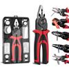 Candeon Set Pinze Multifunzione Per Elettricista, 5 In 1 Pinza Combinata Intercambiabili Con Pinze Spelafili,Pinza Crimpatrice, Tagliacavi,Tagliafili, Forbici Per Spelatura,Taglio E Crimpatura