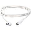 Ardes Poly Pool PP0619 Cavetto Coassiale TV - Antenna, Spina Assiale e Spina 90° Ø 9,5 mm, 1,5 metri, Bianco
