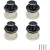 SYDARSYN 4 pezzi Push Button Nascosto Maniglia Zinco Lega Maniglie per Cassetti Invisibile Maniglie Tatami Maniglie da Incasso Nascosto Maniglia Foro Singolo (Nero+Rosso)