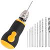 SOYACE Trapano manuale Mini trapano a mano Set di utensili portatili Piccolo trapano a mano, con 10 punte elicoidali da 0,8-3,0 mm Morsa di precisione per lavorazione del legno Trapano a mano per gioielli