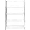 KuKoo Scaffale in metallo a 5 livelli Unità di stoccaggio per carichi pesanti Scaffali regolabili in altezza senza bulloni e piedini di appoggio 1000kg Capacità di peso 60cm x 120cm x 180cm