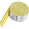 Generic Involucro isolante per tubi, rotolo di isolamento termico in lana di vetro in foglio di alluminio, striscia di feltro in fibra di vetro ignifuga da 10 m, barriera termica e acustica per tubi, HVAC e