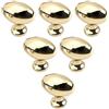 generic Confezione da 6 pomelli ovali per cassetti, armadietti, cassetti, cassetti, maniglie in lega di zinco, pomelli per mobili con viti, maniglie perfette per cucina, bagno, camera da letto