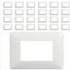 Bticino Matix Placca 3 Posti Tecnopolimero Bianco AM4803BBN Pezzi 25 Marca Bticino