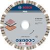 Bosch 1x Disco diamantato PRO Stone grandi, foro 22,23 mm (per Pietra morbida, Pietra dura, Ø 150 mm, Professional Accessorio Smerigliatrice angolare grande)