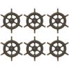 HDJNal 6 pomelli decorativi in lega di zinco color bronzo, per mobili, armadi, cassetti, cassettiere, cassettiere, ecc. Decorazione vintage fai da te per la casa