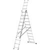 Hailo - Scala combinata in alluminio L680 3 pezzi 3 x 11 gradini, metallico, 1033 - 701